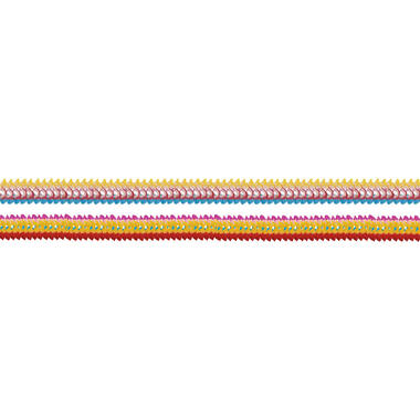 4 Garlands Coloured Rims Paper 8 x 200 cm
