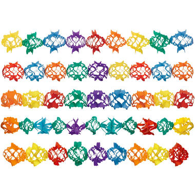 Garland Bright Paper Assorted 14 - 17 x 400 cm