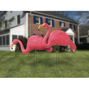 2 Garden Stakes Flamingo      Plastic 54 x 43 cm