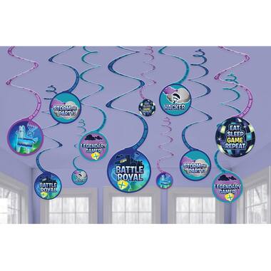 12 Swirl Decorations Battle Royale Paper 13 cm