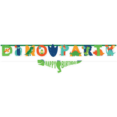 Jumbo Letter Banner with Mini Banner Dino-Mite Paper Personalizable 230 cm
