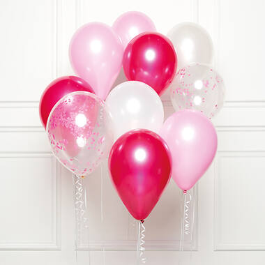 DIY Balloon Bouquet Pink 10 Balloons