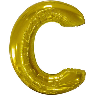 Large Letter C Gold Foil Balloon N34 Packaged 84 cm x 69 cm