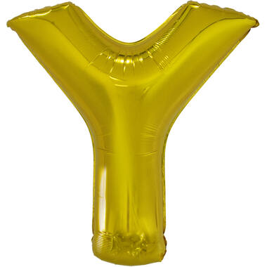 Large Letter Y Gold Foil Balloon N34 Packaged 86 cm x 76 cm
