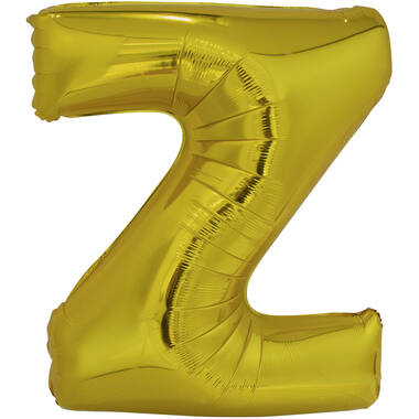 Large Letter Z Gold Foil Balloon N34 Packaged 83 cm x 60 cm