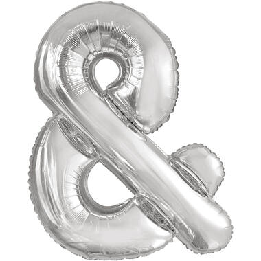 Large Letter & Silver Foil Balloon N34 Packaged 86 cm x 71 c