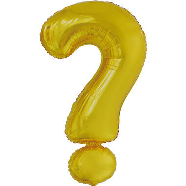 Large Letter ? Gold Foil Balloon N34 Packaged 89 cm x 53 cm