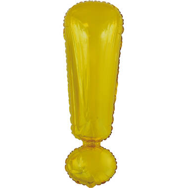 Large Letter ! Gold Foil Balloon N34 Packaged 85 cm x 28 cm