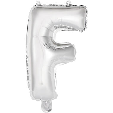 Mini Letter F Silver Foil Balloon N16 Packaged 32 cm x 20 cm