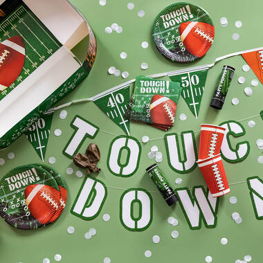 2 Confetti Popper Touchdown! Plastic / Paper 15 cm
