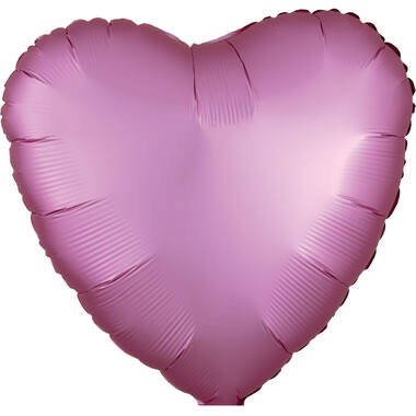Standard Silk Lustre Flamingo Heart Foil Balloon C16 Packaged 43 cm
