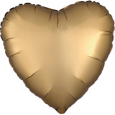 Standard Silk Lustre Gold Heart Foil Balloon C16 Packaged 43 cm