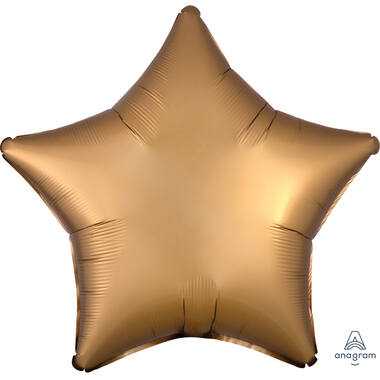 Standard Silk Lustre Gold Star Foil Balloon C16 Packaged 48 cm