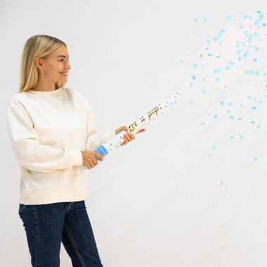 Confetti Cannon Blue Round Paper 60 cm