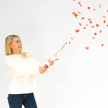 Confetti Cannon Rose Petals Red Paper 60 cm