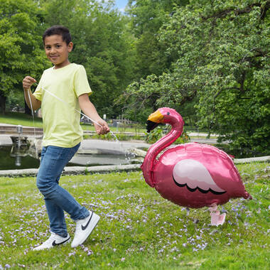 Walking Balloon Flamingo Foil Balloon W24 Packaged 83 cm x 71 cm