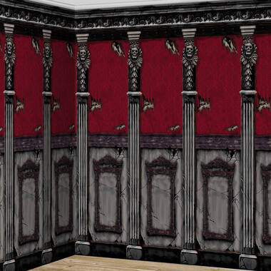 2 Scene Setters Banner Gothic Mansion Plastic 121 x 609 cm