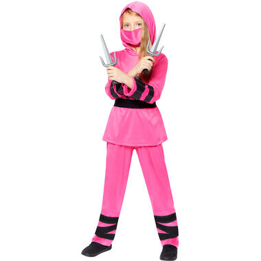 Child Costume Ninja Warrior Pink 10-12 yrs