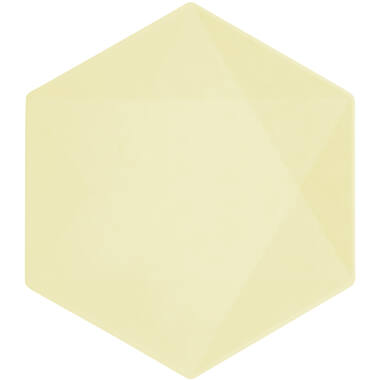 6 plates hexagonal Vert Decor, 26,1x22,6cm, yellow