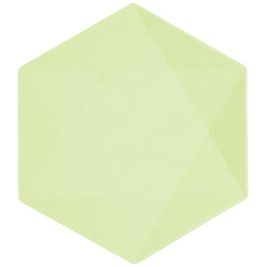6 plates hexagonal Vert Decor, 26,1x22,6cm, green