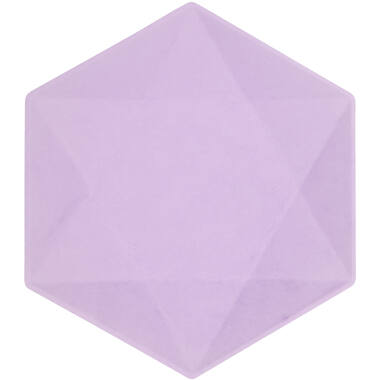6 plates hexagonal Vert Decor, 26,1x22,6cm, purple