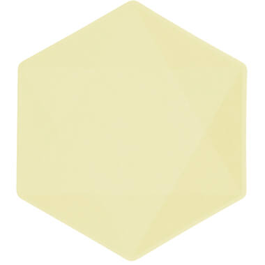 6 plates hexagonal Vert Decor, 20,8x18,1cm, yellow