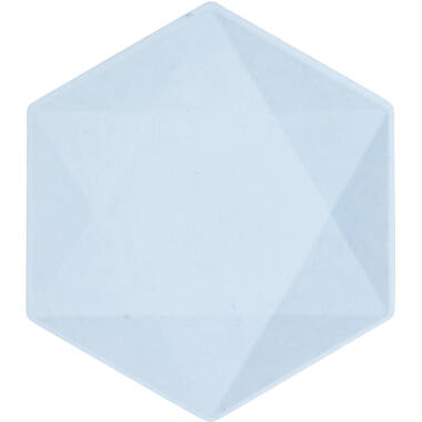 6 plates hexagonal Vert Decor, 20,8 x 18,1cm, blue