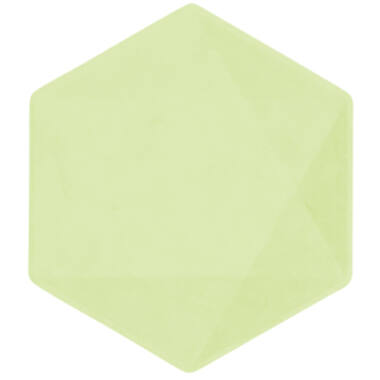 6 plates hexagonal Vert Decor, 15,8 x 13,7cm, green