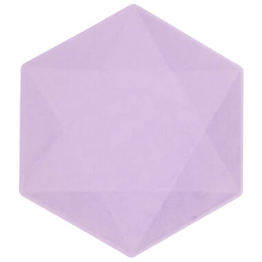 6 plates hexagonal Vert Decor, 15,8 x 13,7cm, purple