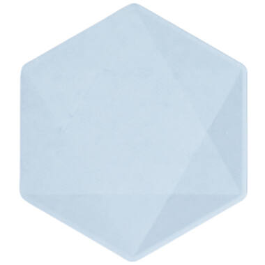 6 plates hexagonal Vert Decor, 15,8 x 13,7cm, blue