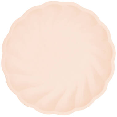 6 plates round Vert Decor, 22,9cm, apricot
