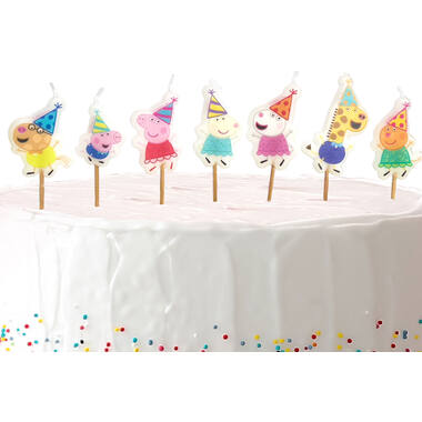 7 Mini Character Candles Peppa Pig 2,4 cm - 5,4 cm