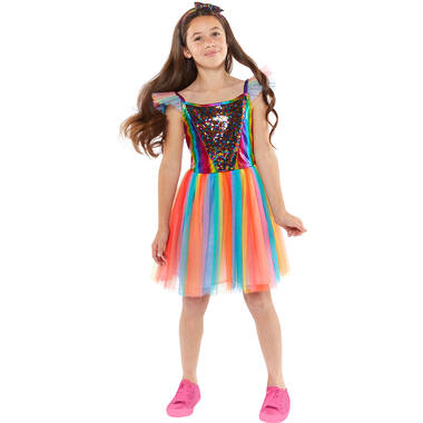 Child Costume Rainbow Dress Age 8-10 Years