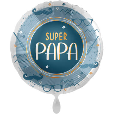 Standard Super Papa Foil Balloon round C40 packaged 43cm
