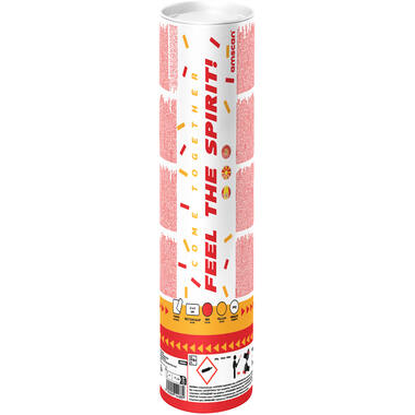 Confetti Cannon paper rectangular red/yellow