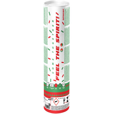 Confetti Cannon paper rectangular red/green
