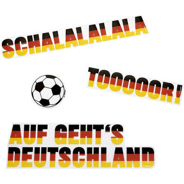4 Window Stickers All Over Germany Plastic 3,8 cm - 25,8 cm