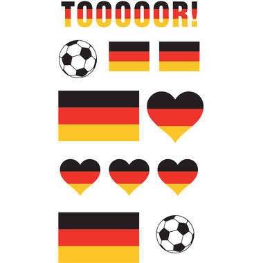 Temporary Tattoos All Over Germany 17,5 cm x 10 cm