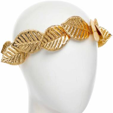 Headband Gold fabric Leaf One size