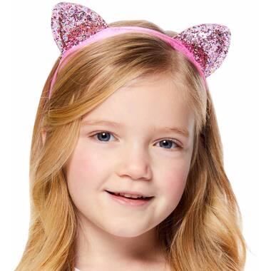 Hair Accessories Pink Glitter Cat Ears Child One size