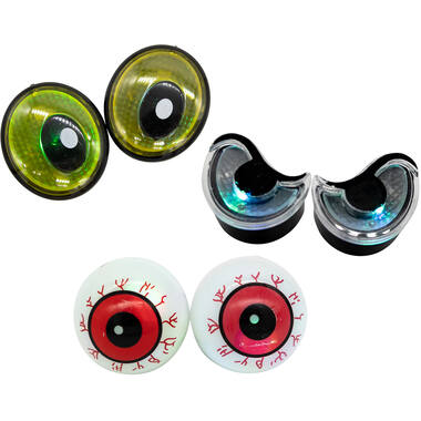2 LED Light up Pumpkin Eyes Color Changing for Pumpkin Carving Assorted 3 Designs
