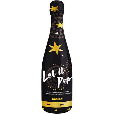 Confetti Bottle Gold Star Foil 32cm