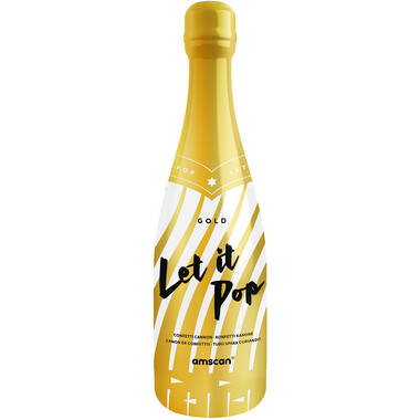 Confetti Bottle Gold Rectangular Foil 32cm