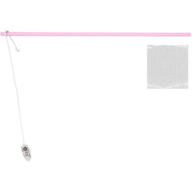 Lantern Stick with LED Light Pink with GITD Stickers Wood 40cm