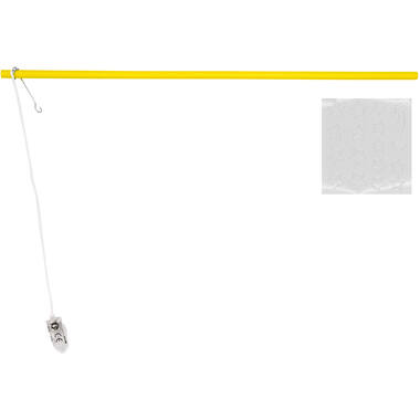 Lantern Stick with LED Light Yellow with GITD Stickers Wood 40cm