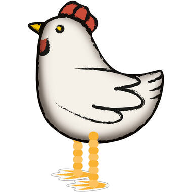 Walking Balloon Hen W24 packaged
