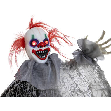 Animatronic Hanging Shaking Clown with Knife 28 cm x 20 cm x 60 cm