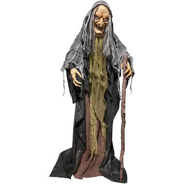 Animatronic Standing Witch with Cane 43 cm x 40 cm x 1.6 m