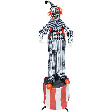 Animatronic Standing Clown on Stage 50 cm x 50 cm x 1.8 m