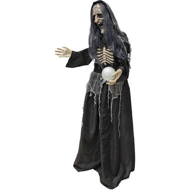 Animatronic Standing Witch with Magic Ball 62 cm x 30 cm x 1.76 m